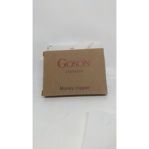 Goson Men’s Blue Leather Front Pocket Card Holder Wallet Magnetic Money Clip - Picture 6 of 6